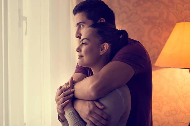 istock Happy couple at home 500056974