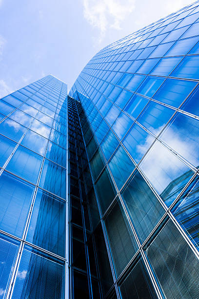 istock office buildings.  glass silhouettes.  Skyscrapers 500073724