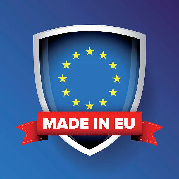 Vector illustration of Made in European Union