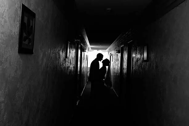 Photo of Silhouette of lovers