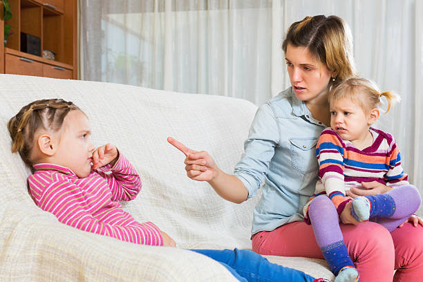 istock Young mother scolding little daughter 500074888