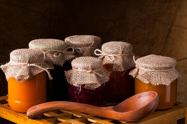 istock Jars of homemade jam. 500075492