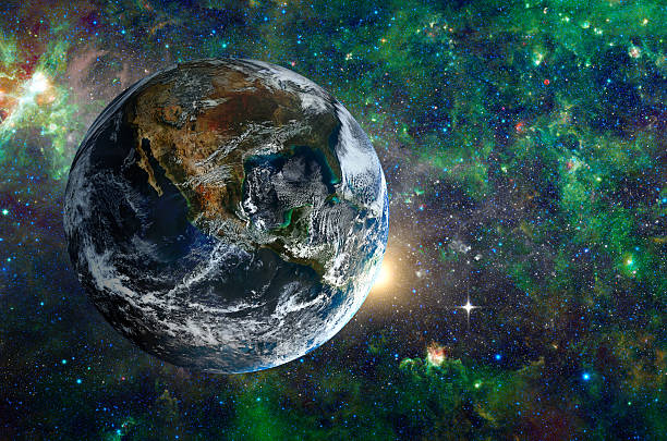istock Planet in the background galaxies and luminous stars. 500078038