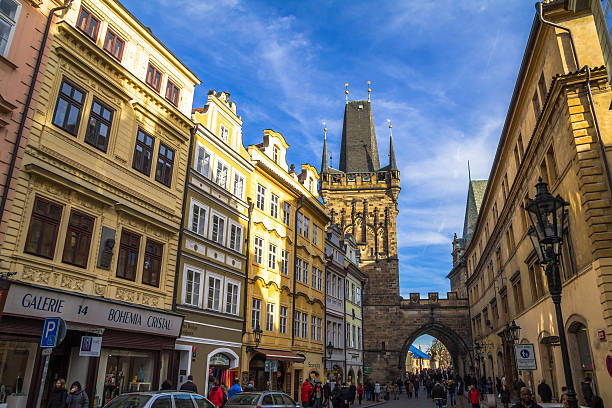 istock In the streets near Charles Bridge in Prague 500080806