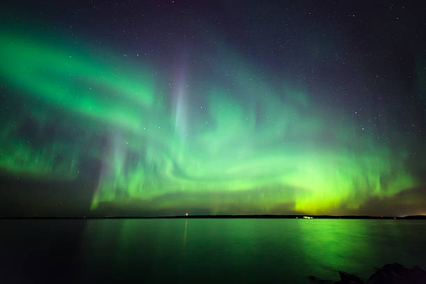 istock Northern lights over lake in finland 500090104