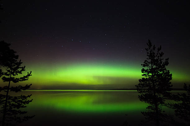 istock Northern lights over lake in finland 500091230
