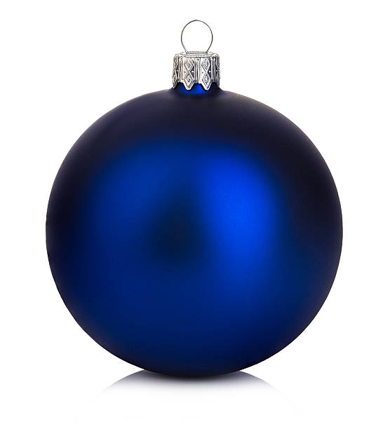 istock Beautiful blue Christmas ball on a white background. 500096358