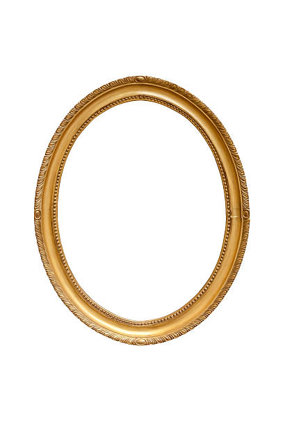 cadre ovale décoratif - picture frame frame ellipse photograph photos et images de collection