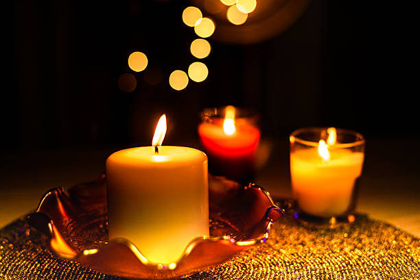 istock Aromatic Candles on the bokeh background 500111466