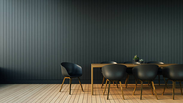 istock Simple of Working and Dining set Modern 500111520