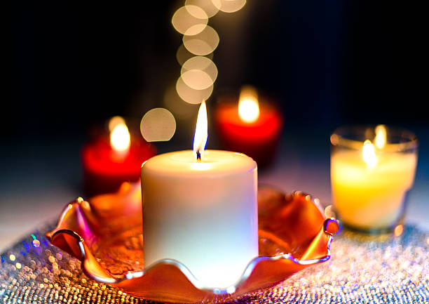 istock Aromatic Candles on the bokeh background 500111558