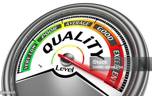 Quality Level Meter Stock Photo - Download Image Now - Aspirations, Business, Business Finance and Industry