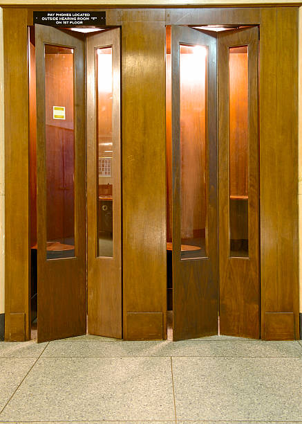 istock Oregon State Capital Old Phone Booth inside Building Lights On 500118873
