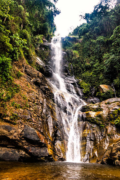 istock Waterfall in the tropical rain forest. 500119695