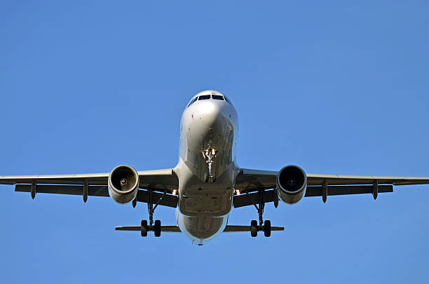 Mallorca, Spain - April, 12. 2016 - Passenger aircraft on approach to Mallorca airport