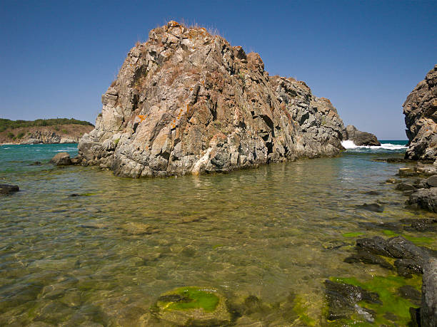 Beautiful cliffs near the Silistar beach in Bulgaria