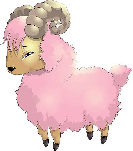 Vector illustration of sheep