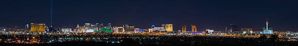 Las Vegas Skyline Panoramic shot of Las Vegas from the beginning to the end of the strip. las vegas photos stock pictures, royalty-free photos & images