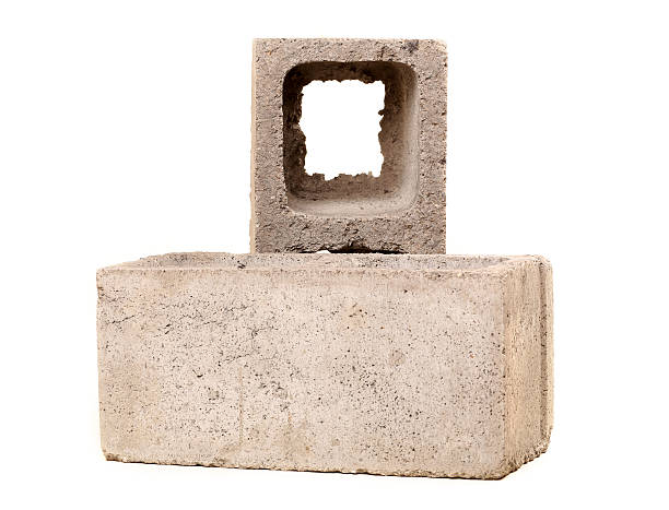 istock Gray Cement Cinder Block Isolated On White Background 500131074