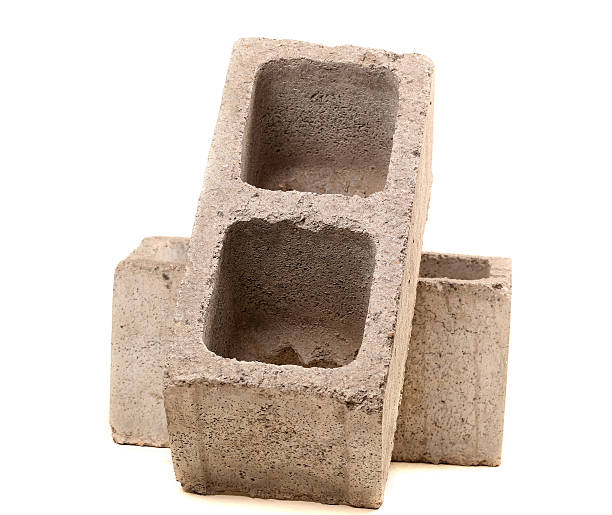 istock Gray Cement Cinder Block Isolated On White Background 500131140