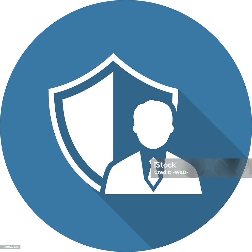 Security Agency Icon. Flat Design. Security Agency Icon. Flat Design. Business Concept. Isolated Illustration. 2015 stock vector