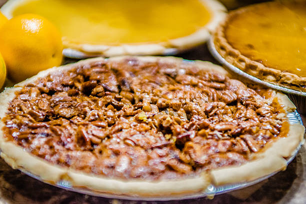 istock tasty homemade pecan pie with pecans 500134668