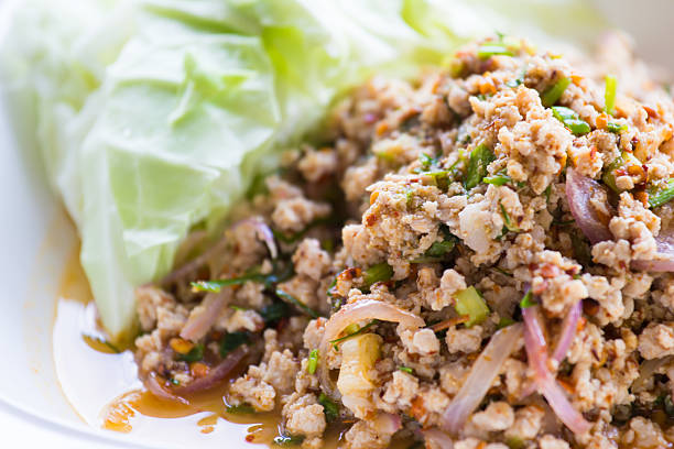 istock Laab : Thai food minced pork salad 500143621