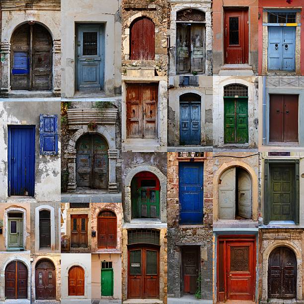 istock Collection of weathered doors 500144203
