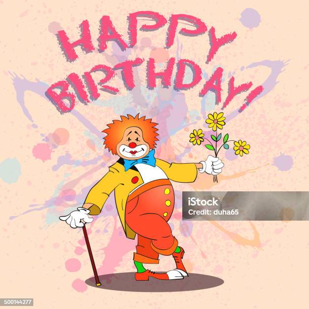 Happy Clown01color Stock Illustration - Download Image Now - Actor, Art, Arts Culture and Entertainment