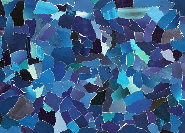 istock Dark blue texture of torn paper 500144347