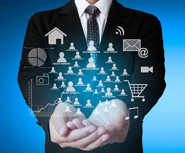 istock financial symbols coming from hand 500145999