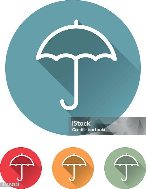 Superlight Flat Design Interface Umbrella Icon Stock Illustration - Download Image Now - Blue, Business, Business Finance and Industry