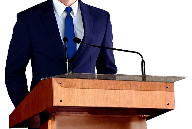 istock Businessman at Seminar 500147965