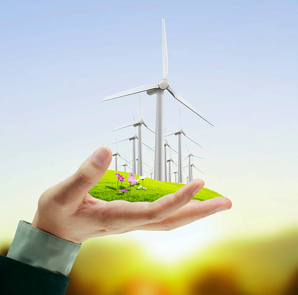 istock Wind turbine in hand 500148735