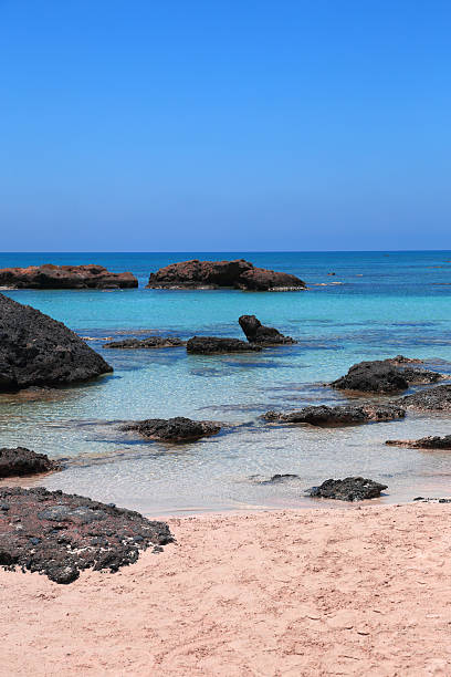 istock Pink sand beach with crystal waters Elafonisi Crete 500149085