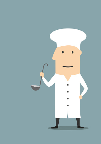 Chef En Uniforme Blanco Y Toque Vector Ilustración DE Personaje Vector Chef En Uniforme Blanco Y Toque Vector Ilustración DE Personaje Vector