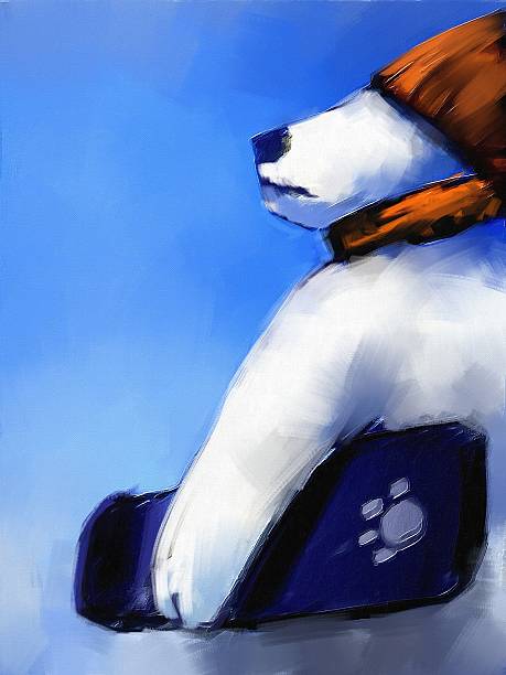 istock digital painting of polar bear snowboarding 500157004