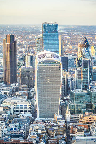 istock Aerial view of London during sunset 500157370