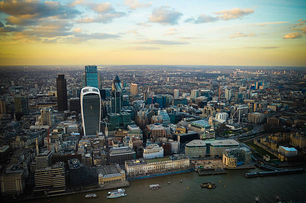 istock Aerial view of London during sunset 500157580