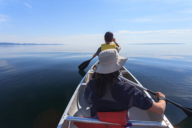 Paddling on the Lake Superior