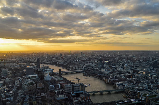 istock Aerial view of London during sunset 500158364