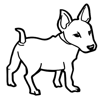 image of Coloring book with dogs isolate on white