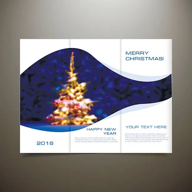 Vector illustration of Christmas brochure design