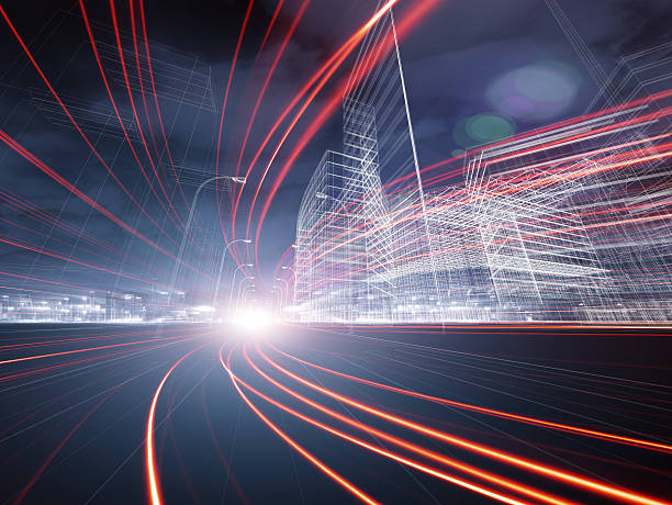 istock Urban highway traffic at night 500160128