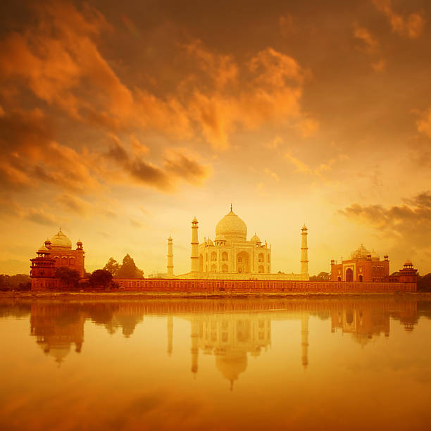 istock Taj Mahal Agra India on sunrise 500161476