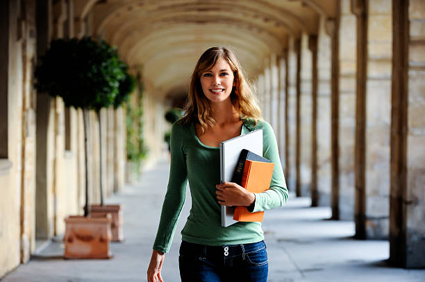istock Young Blonde Woman University Student 500161601