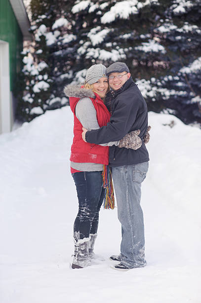 istock Newly Engaged Couple in Winter 500162841