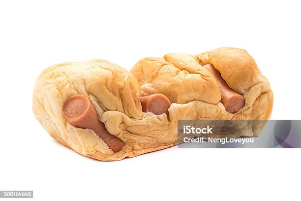 Sausage In Baked Bread Stock Photo - Download Image Now - Appetizer, Baked, Baked Pastry Item