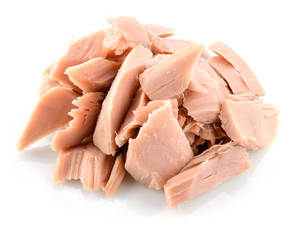 istock Tuna. Canned fish isolated on white 500171278