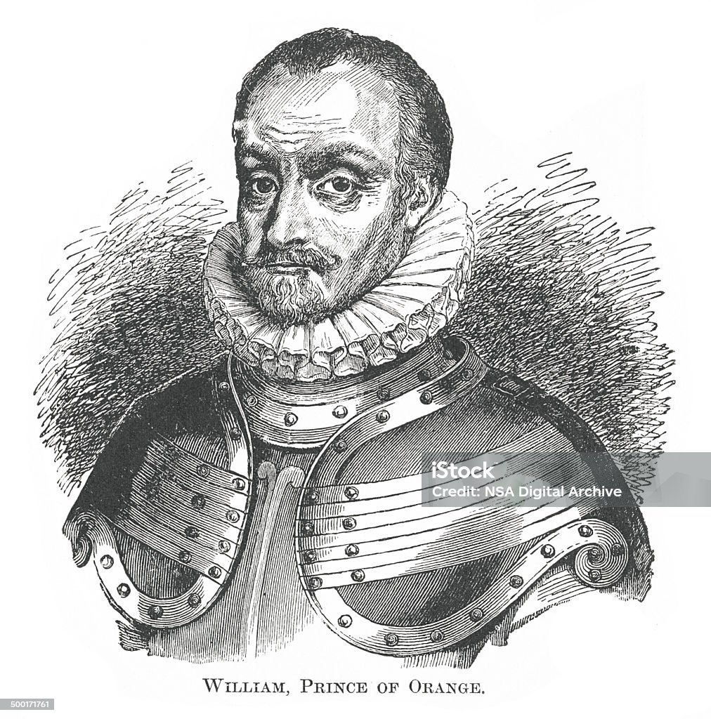 William, Prince pomarańczowy (Antyczny Grawerunek) - Zbiór ilustracji royalty-free (Książę Oranii)